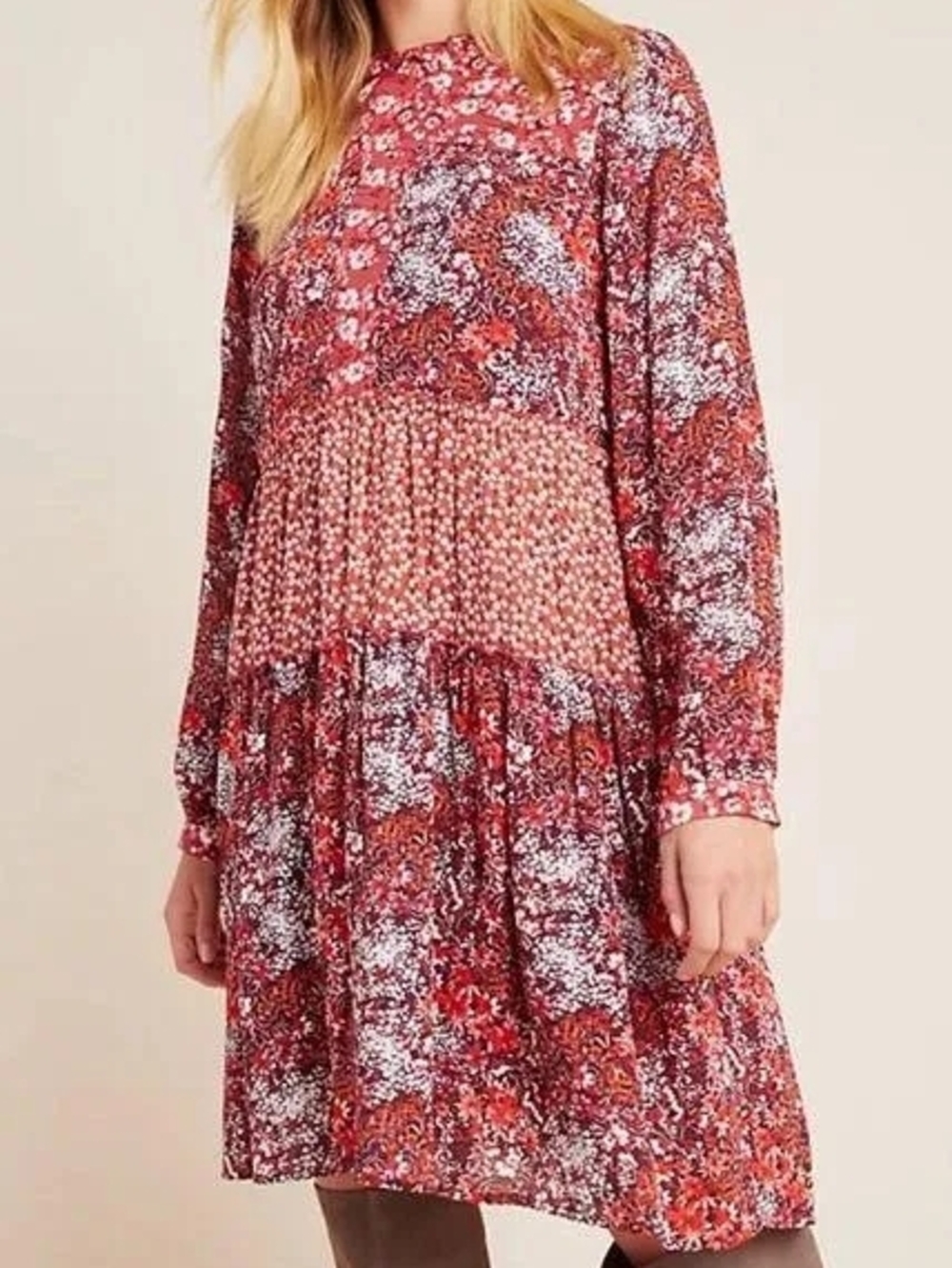 Anthropologie Maeve Ester Tiered Tunic Dress